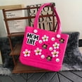 thumbnail image 6 of 24pcs Bogg Bag Accessories White Pearls and Colorful Flowers Decoration Charms Black Momlife Insert Charm Clasp Women Gifts for Simply Southern Beach Bag Tote Bags Handbags, 6 of 8