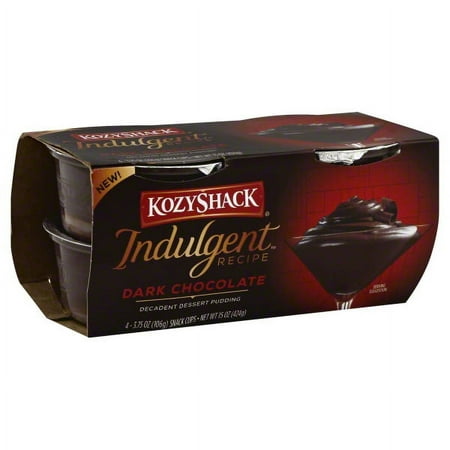 Kozy Shack Indulgent Recipe Dark Chocolate Pudding Cup, 3.75 Oz., 4 Count