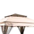 thumbnail image 4 of Four Seasons Courtyard 10 x 10' Steel Pop Up Pagoda Gazebo, Brown/Black, 4 of 7