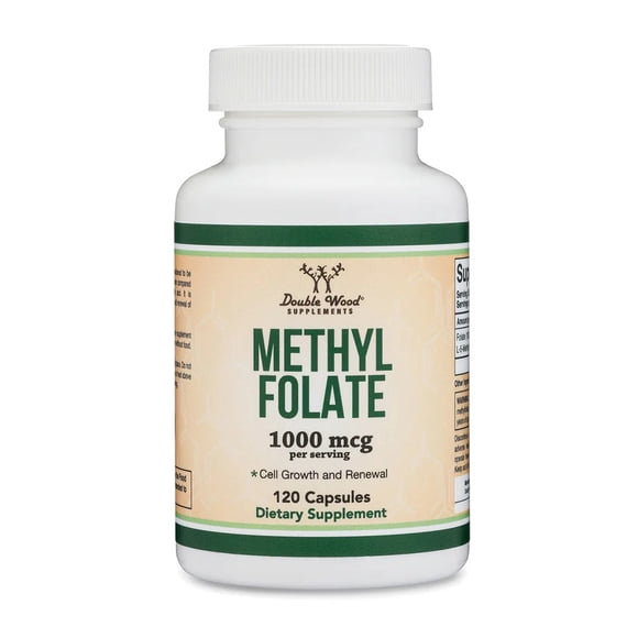Double Wood | Methyl Folate 120 Cápsulas