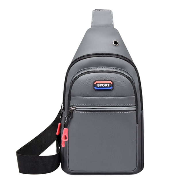 Bolsa Impermeable de Nylon Del Pecho de los Hombres - Paquete Frontal Elegante - Bolsa Multicapa de Gran Capacidad Bolsa de Cuerpo Cruzado Pequeña