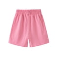 thumbnail image 4 of BXJX Boys Cotton Athletic Shorts, Casual Sports Elastic Waist Knee Length Summer Shorts for Kids Pink Size 4-5 T, 4 of 7