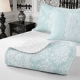 thumbnail image 4 of Manfei Boho Damask Twin Quilt Set 2 Pieces,Dreamy Princess Twin Coverlet Set,1 Bedspread and 1 Pillowcase, 4 of 7