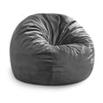 thumbnail image 3 of 3FT Bean Bag Chair Bean Bag Chairs for Adults Giant Bean Chairs with Velvet Cover, Memory Foam BeanBag Chair Fluffy BeanBag Chairs for Living Room, Bedroom - Grey (36" x 36" x 22"), 3 of 9