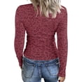 thumbnail image 6 of 2026 Long Sleeve Leopard Shirts for Women Crew Neck Tops for Everyday Wear, M, 6 of 6