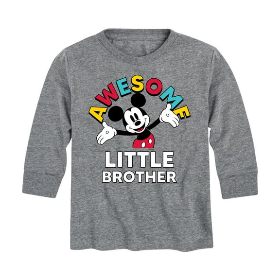Disney Jr. Mickey & Friends - Awesome Little Brother - Youth Long Sleeve Graphic T-Shirt