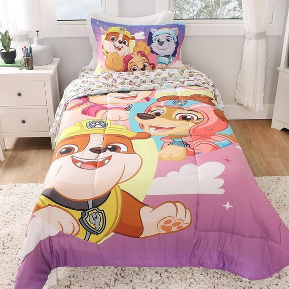 Paw Patrol 4 Piece Skye Comforter Bedding Set, Twin