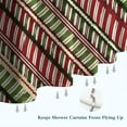 thumbnail image 6 of Red and Green Christmas Striped Pattern Shower Curtain 84"x72" ,Bathroom Decorative Shower Curtains Set with 12 Hooks,Modern Waterproof Washable Shower Curtain, 6 of 6