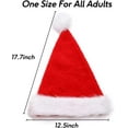 thumbnail image 7 of 4 Pack Santa Hats Plush Velvet Christmas Hats for Kids Adult Men Women Chrsitmas Party Supplies New Year's Eve Party Hats, 7 of 7