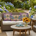 thumbnail image 5 of Purple Dragonfly Outdoor Pillow Covers 24x24 Inch Throw Pillow Covers Set of 2 Waterproof Decorative Pillow Cases Colorful Flowers Watercolor Chic Floral Plant Cushion Covers for Patio Furniture, 5 of 8