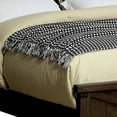 thumbnail image 2 of Wooden Queen Size Bed with Barn Style Plank Headboard and Footboard, Brown, 2 of 4