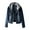 Dark Blue, variant on MuZeFu Jean Jacket Women Trendy 2024 Fashion Women Plus Velvet Long-sleeve Slim-fit Hooded Jacket Blouse Coat