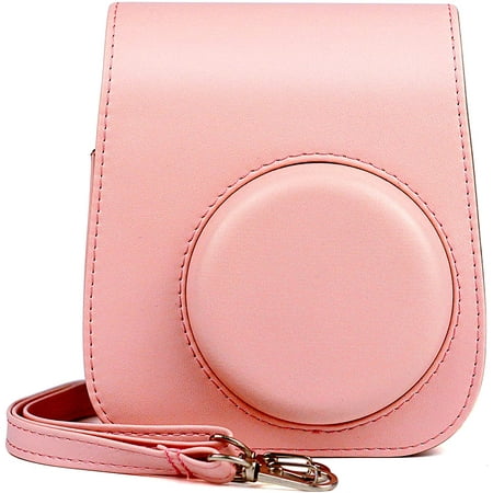 Epicgadget Case Cover for Fujifilm Instax Mini 11 Instant Camera PU Bag Cover with Removable Strap Camera Case for Fujifilm Instax Mini 11 (Pink)