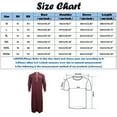 thumbnail image 2 of Renxiaooo Male Casual Arab National Print Robe V Neck Long Sleeve Split Hem Blouse Robe Long Sleeved Mens Shirt, 2 of 4