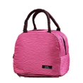 thumbnail image 1 of 2-pack Cooler Insulated Canvas Picnic Portable Striped Lunch Bag Storage Bag Unisex Thermal, 1 of 2