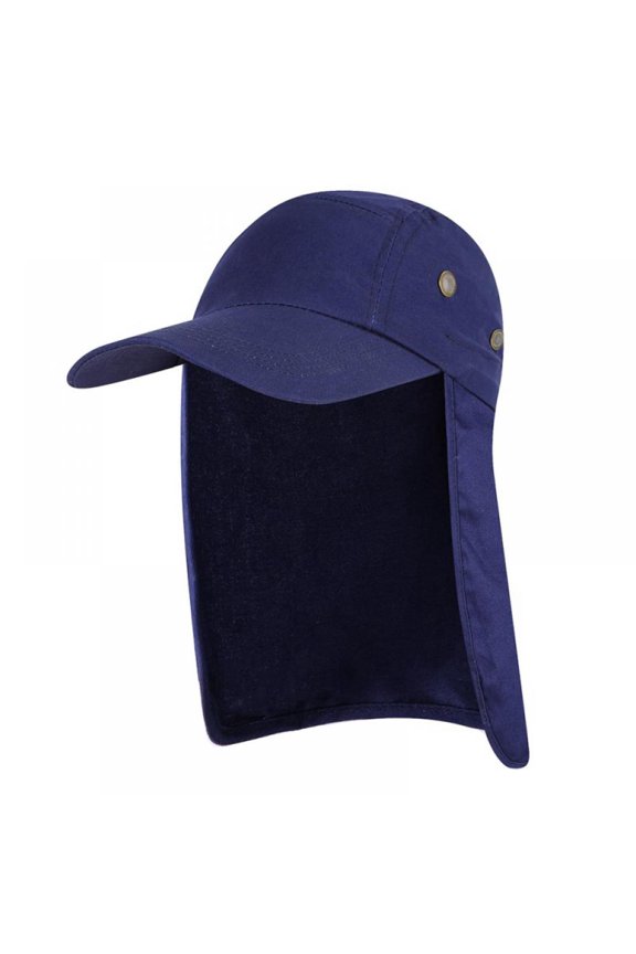 Fishing Cap Adjustable Outdoors Fishing Box Cap with Ear Neck Flap Sun Cover Breathable Waterproof Sunshade Folding Mesh Sports Hat Outdoor Sportswear Accessories