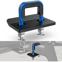 Nilight Trailer Hitch Tightener for 2 Inch Trailers Hitches Mount Anti Rattle Heavy Duty Steel with Rubber Cover Dark Blue U Bolt Matte Black Plate Electrophoresis Anti-Rust Triple Protective