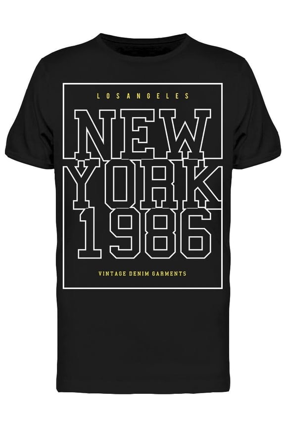 1986 Lettering Logo  T-Shirt Men -Image by Shutterstock, Male x-Large