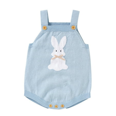 

Dpytoraw Baby Knit Romper Cotton Sleeveless Boy Girl Rabbit Sweater Clothes Baby Bodysuit Size 6-9 Months