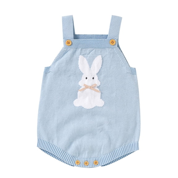 Generic Baby Boys Knitted Coat Baby Knit Romper Cotton Sleeveless Boy Girl Rabbit Sweater Clothes Rabbit Sweater Clothes Baby Bodysuit