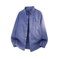 thumbnail image 2 of Cmfcve Men's Plus Size Work Shirt Long Sleeve Collared Checkered Dress Shirts Business Casual Button Down Shirts, 2 of 6