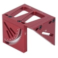 thumbnail image 3 of Regla de medición multiángulo 3D de 45 a 90 grados, regla de dibujo de línea, transportador cuadrado de aleación de aluminio para carpintería, 3 of 14