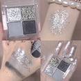 thumbnail image 1 of 4 Colors Cool Toned Dark Eyeshadow Palette Black Smokey Palette Matte Glitter Waterproof Diablo Shimmer Nude Eye Pigment Makeup3Color Calf 02 He Qiyong unisex, 1 of 1