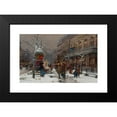 thumbnail image 2 of Eugène Galien-Laloue 18x13 Black Modern Framed Museum Art Print Titled - Paris, Boulevard in Winter, 2 of 5