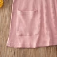thumbnail image 7 of Coerni Summer Girls' Dress Solid Color Flying Sleeve Strip Children's Skirt Version Children's A Line Skirt Multi Color Optional Baby Beautiful Little Dress Flower Girl Gown, 7 of 7