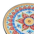 thumbnail image 5 of Christopher Knight Home Outdoor Round Side Table with Mosaic Ceramic Tile Top and Curved Iron Legs, Red, 5 of 10