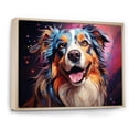thumbnail image 2 of Designart "Alluring Australian Shepherd III" Animals Dog Floater Framed Wall Art Living Room, 2 of 5