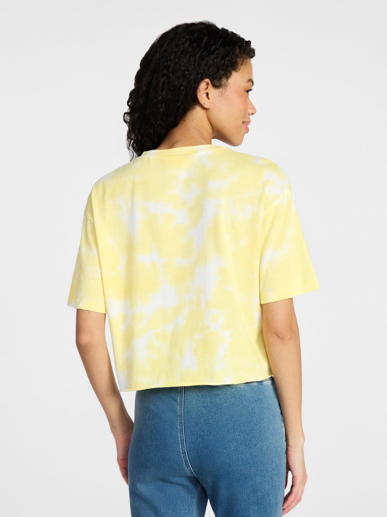 No Boundaries Boxy Cropped Graphic Tee, Women's XXS-XXL