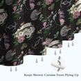 thumbnail image 6 of Waterproof Space Sci-Fi Shower Curtain 72x72 Inch Polyester Unique Black and White Floral Modern Shower Curtain for Bathroom Hotel Home Bathtub Accessories Decor with 12 Plastic Hooks, 6 of 6