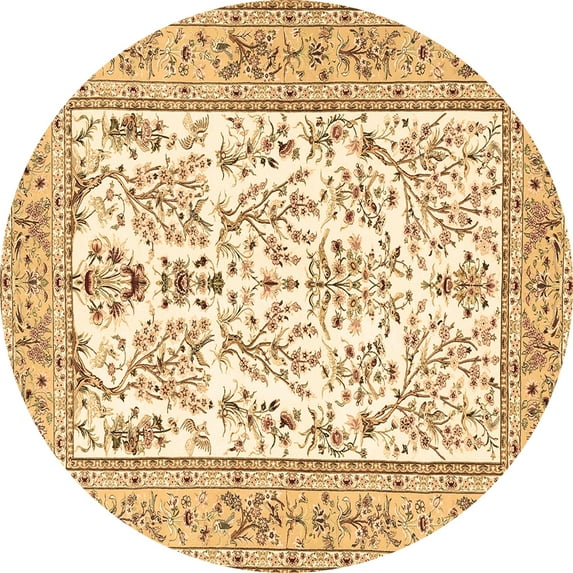 Ahgly Company Indoor Round Persian Brown Traditional Area Rugs, 5' Round