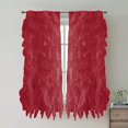 thumbnail image 2 of Sweet Home Collection - Juego De 2 Cortinas Tipo Cascada Con Volantes Verticales De Gasa Transparente Para Ventana, 2 of 5