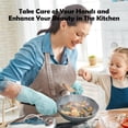thumbnail image 4 of Reusable Rubber Cleaning Gloves for Dishwashing: 3 Pairs Latex Free Household Kitchen Gloves for Washing Dishes, 4 of 6