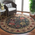 thumbnail image 2 of SAFAVIEH Kashan Vaska Oriental Area Rug, Blue/Tan, 6'7" x 6'7" Round, 2 of 8
