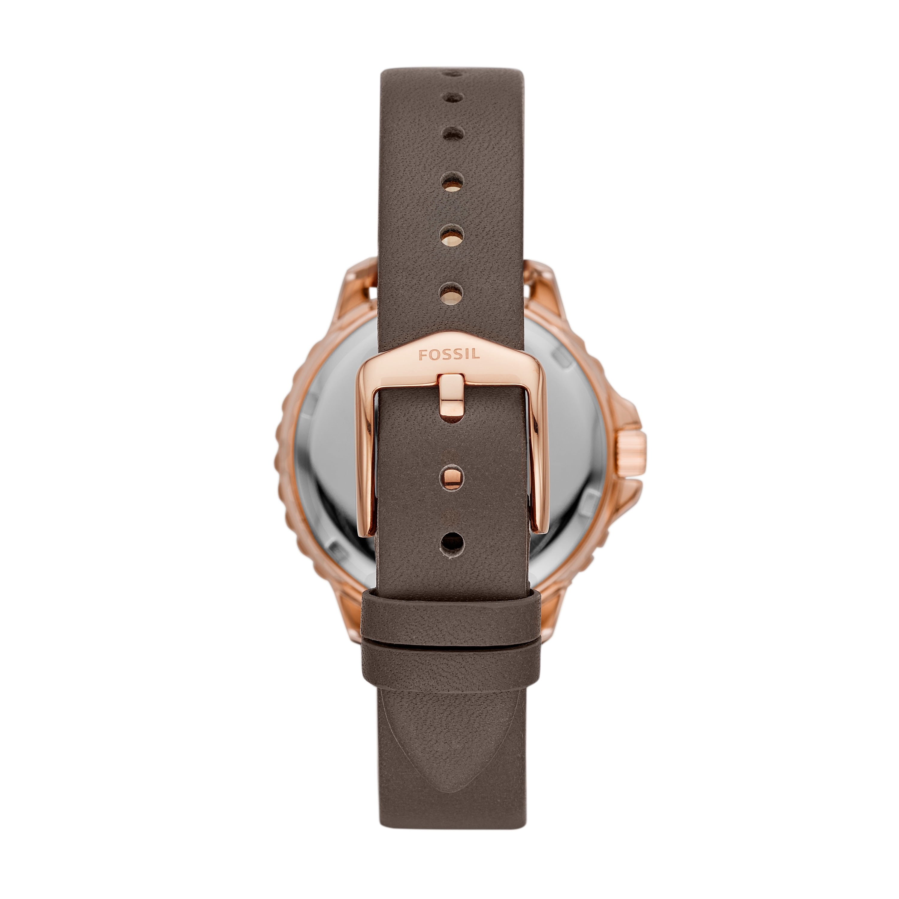 Fossil Ladies' Izzy Multifunction Gray Leather Watch ES4889