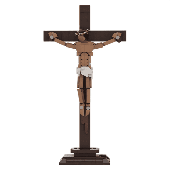 Greatstyler Jesus Crucifixion Interlocking Building Block Set, Adult Christian Cross Model, 588 Pieces, Religious Gift for Easter Christmas