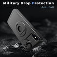 thumbnail image 2 of AUshell for iPhone Xs Max Case, Slide Camera Window Compatible wth MagSafe Rotating Kickstand Ring Silicone Military-grade Drop Resistant for iPhone Xs Max Magnetic Shockproof Shell, Black, 2 of 6