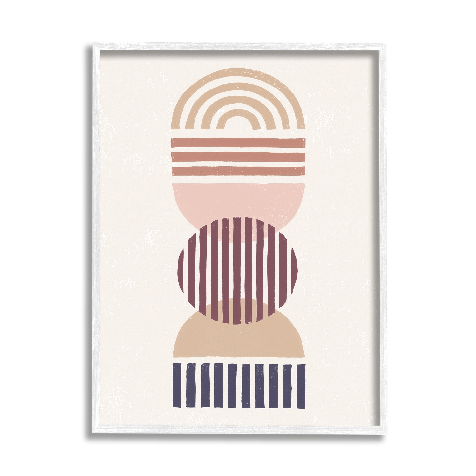 Stupell Industries Abstract Desert Striped Pattern Shapes Stacked Boho Terracotta, 16 x 20, Design by Moira Hershey