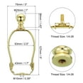 thumbnail image 2 of Kit de arpa de lámpara de 5 pulgadas Uxcell con soporte de pantalla de lámpara tono dorado 2 juegos, 2 of 6