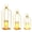 gold, variant on Ataucjin Set of 3 Modern Metal Lanterns with LED Real Wax Candles,Flickering Effect, 6-Hour Timer, Decorative Candle Holders for Indoor & Outdoor Use – Patio, Living Room, Fireplace, Table ,12+15+19"