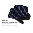 thumbnail image 3 of Cuisinart Kitchen Oven Mitt/Glove & Rectangle Potholder with Pocket Set w/Neoprene for Easy Gripping, Heat Resistant up to 500 degrees F, Twill Stripe- Navy Aura, 3 of 7