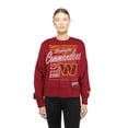 thumbnail image 4 of Women's New Era Black Washington Commanders Oversized Throwback Mineral Wash Crew Neck Sweatshirt, 4 of 7