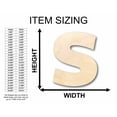 thumbnail image 2 of Unfinished Wood Block Letter S - Craft - up to 46" DIY 24" / 1/4", 2 of 3