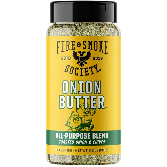 Fire & Smoke Society Onion Butter All Purpose Seasoning Blend, BBQ Rub, 9.2 Ounce Mixed Spices & Seasonings