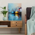 thumbnail image 5 of Qisvanset 12x16 Inch Sunset Meadow Floral Landscape Canvas Print Wall Art, 5 of 5