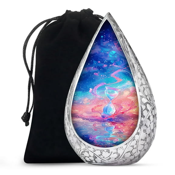 JAGSHASHI Dreamscape Hourglass Vortex Of Time - Urns For Cremation Ashes - Memorial Ashes - Decorative Urns - Cremation Urn For Human Ashes - Funeral Urns - Large Urns - 10 Inch - Large