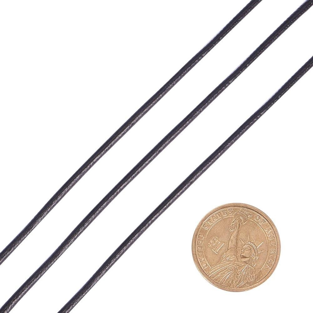 10m Round Leather Necklace Cords for Bracelet Neckacle Beading Making 3mm